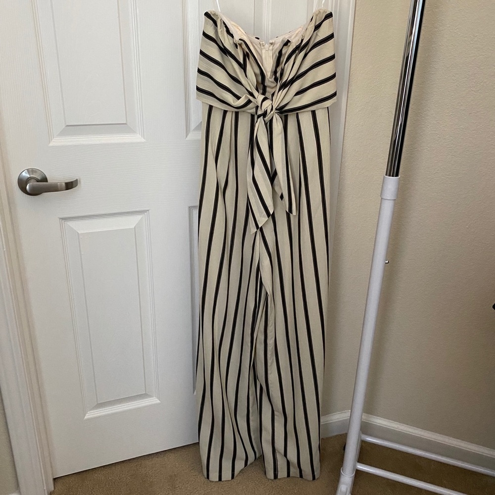 Black stripe jumpsuit